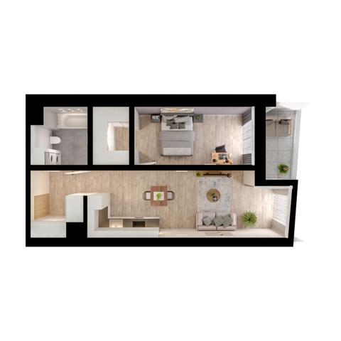 Plan 2 pok. 53m²