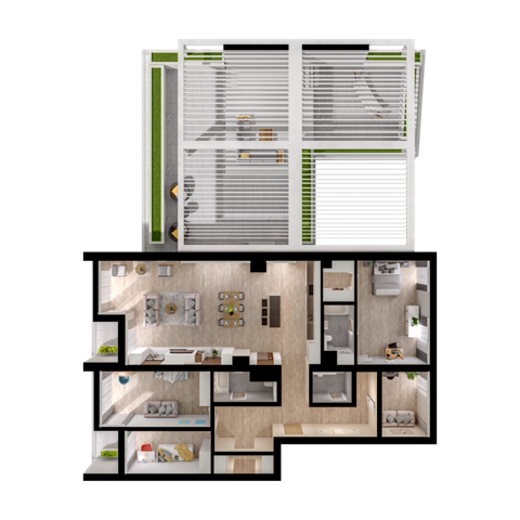 Plan 5 pok. 169m²