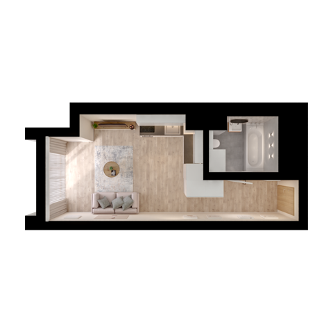 Plan 1 pok. 29m²