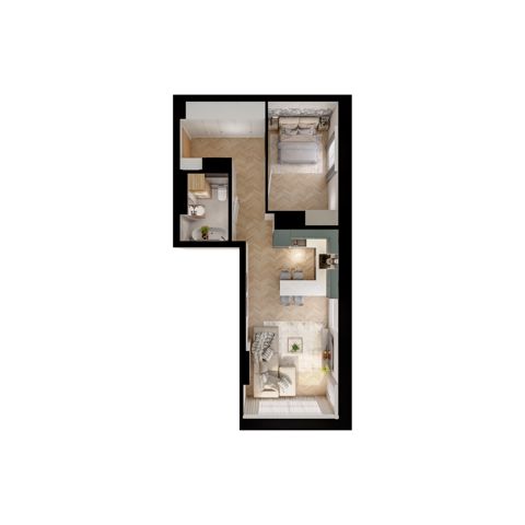 Plan 2 pok. 47m²
