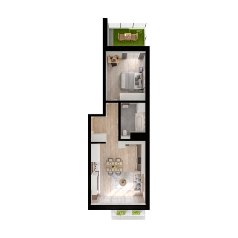 Plan 2 pok. 49m²