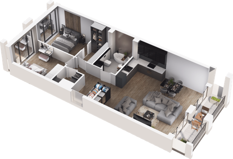 Plan 3 pok. 78m²