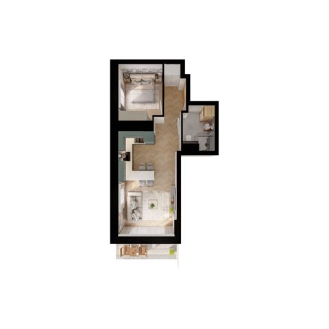 Plan 2 pok. 38m²