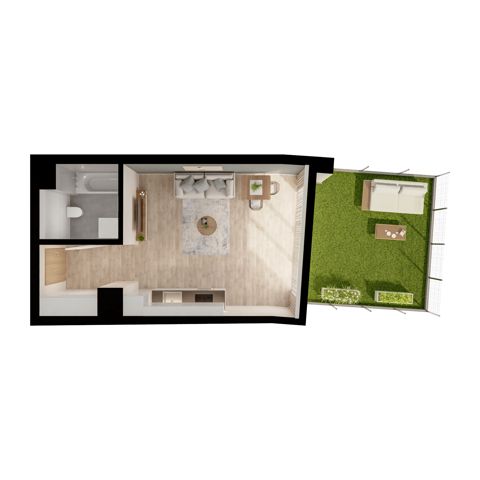 Plan 1 pok. 34m²