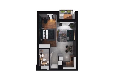 Plan 1 pok. 41m²