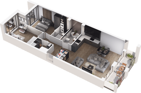Plan 3 pok. 83m²