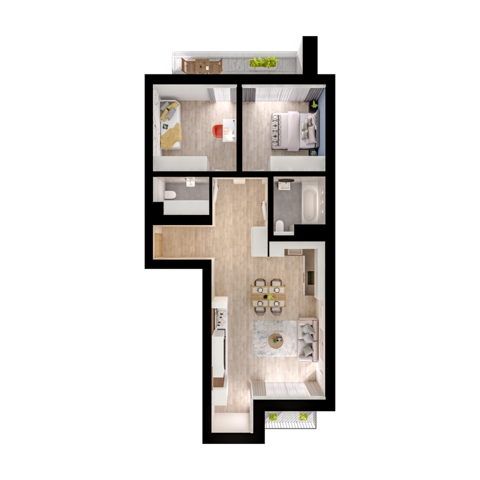Plan 3 pok. 71m²