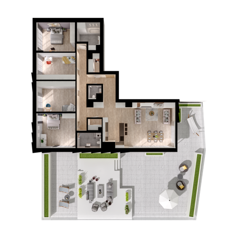 Plan 5 pok. 162m²
