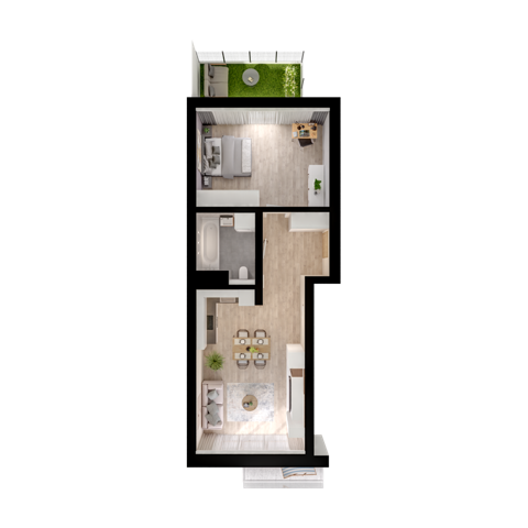 Plan 2 pok. 54m²