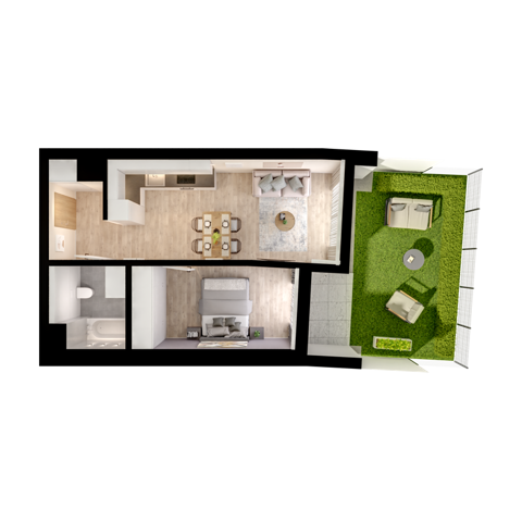 Plan 2 pok. 41m²