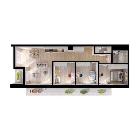 Plan 4 pok. 84m²