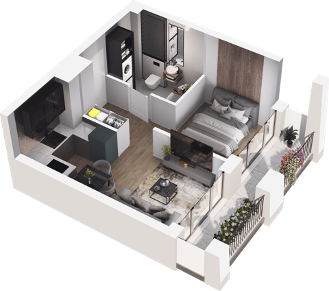 Plan 1 pok. 30m²