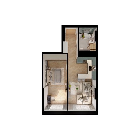 Plan 2 pok. 42m²