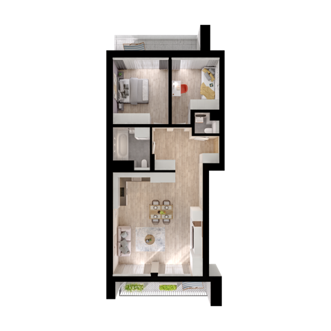 Plan 3 pok. 71m²