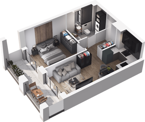 Plan 2 pok. 38m²