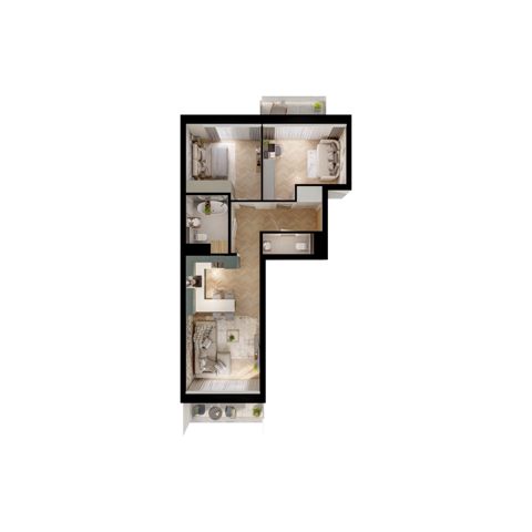 Plan 3 pok. 59m²