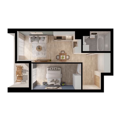 Plan 2 pok. 42m²