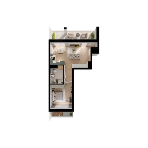 Plan 2 pok. 46m²