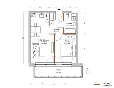 Plan 2 pok. 36m²