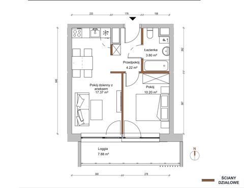 Plan 2 pok. 36m²