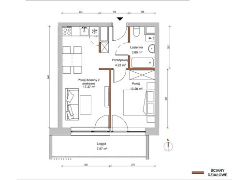 Plan 2 pok. 36m²