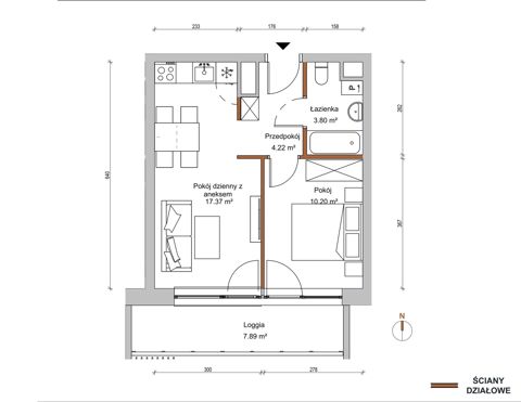 Plan 2 pok. 36m²
