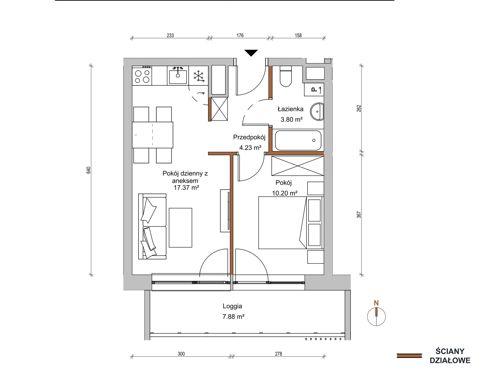 Plan 2 pok. 36m²