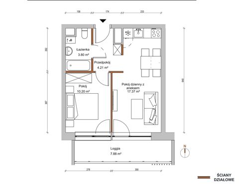 Plan 2 pok. 36m²