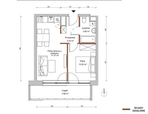Plan 2 pok. 36m²