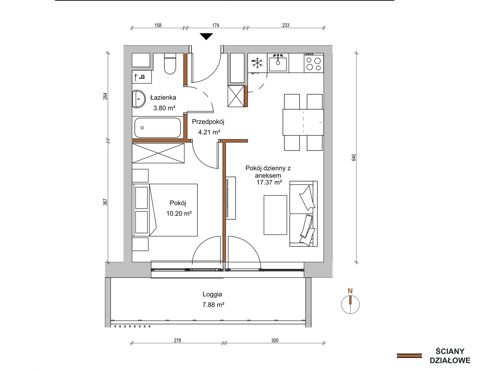 Plan 2 pok. 36m²