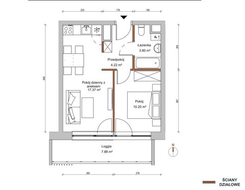 Plan 2 pok. 36m²