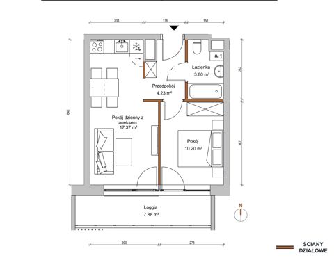 Plan 2 pok. 36m²