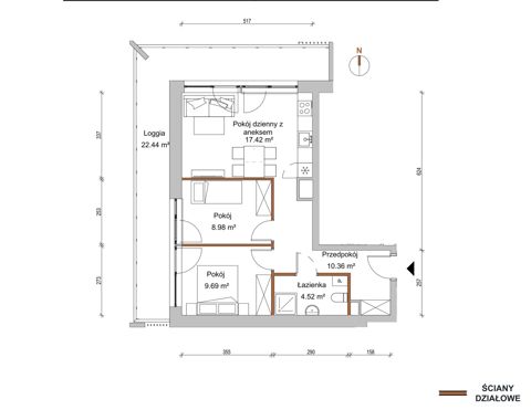 Plan 3 pok. 51m²