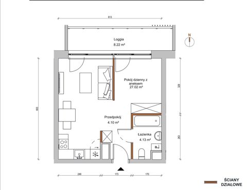 Plan 1 pok. 35m²