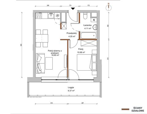 Plan 2 pok. 38m²