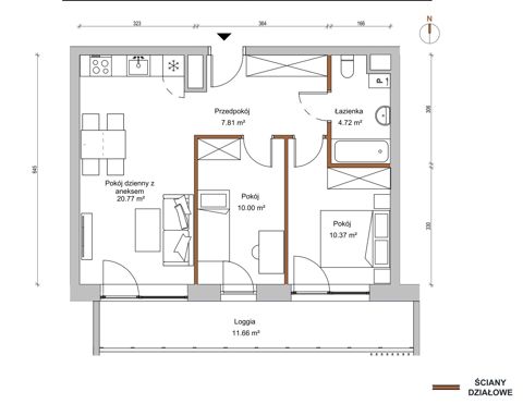 Plan 3 pok. 54m²