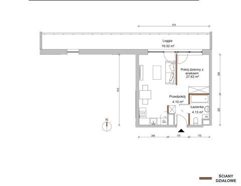 Plan 1 pok. 36m²