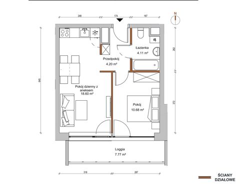 Plan 2 pok. 38m²