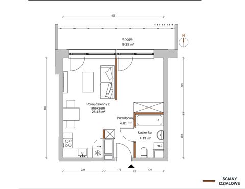 Plan 1 pok. 35m²