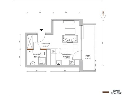 Plan 1 pok. 26m²
