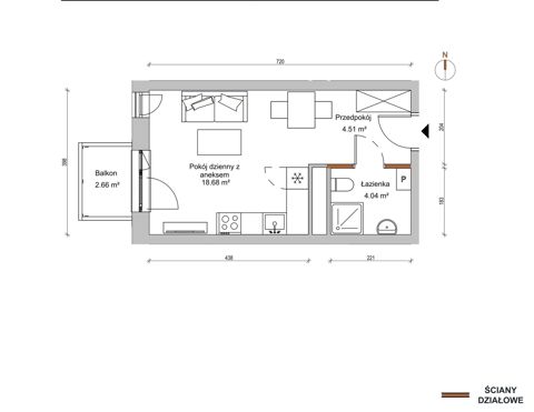 Plan 1 pok. 27m²