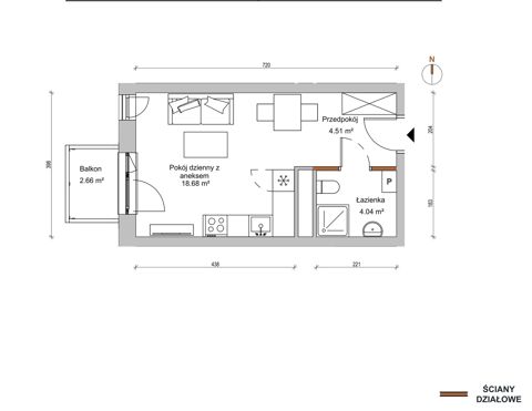 Plan 1 pok. 27m²