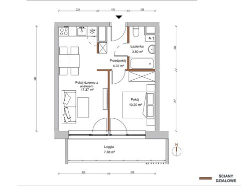 Plan 2 pok. 36m²