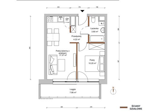 Plan 2 pok. 36m²
