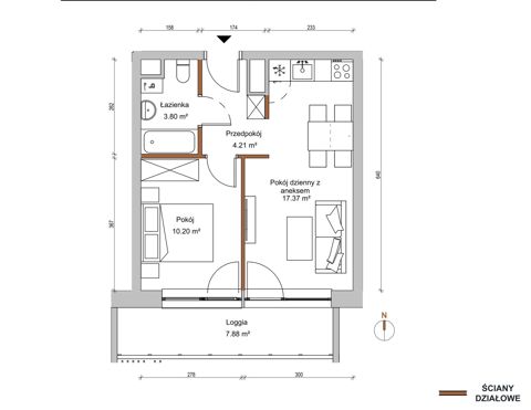 Plan 2 pok. 36m²