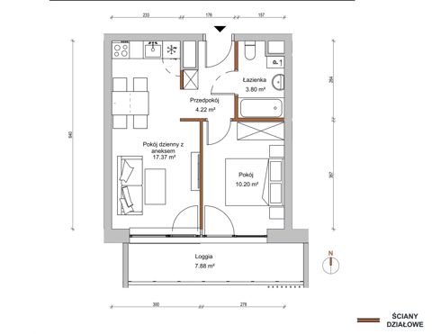 Plan 2 pok. 36m²