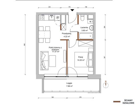 Plan 2 pok. 36m²