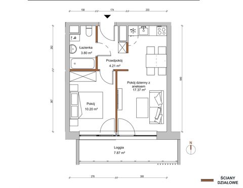 Plan 2 pok. 36m²
