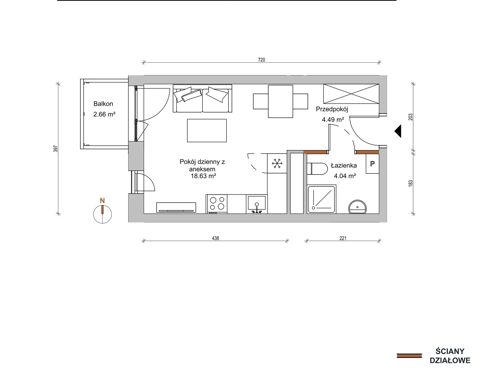 Plan 1 pok. 27m²