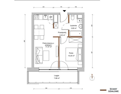 Plan 2 pok. 36m²